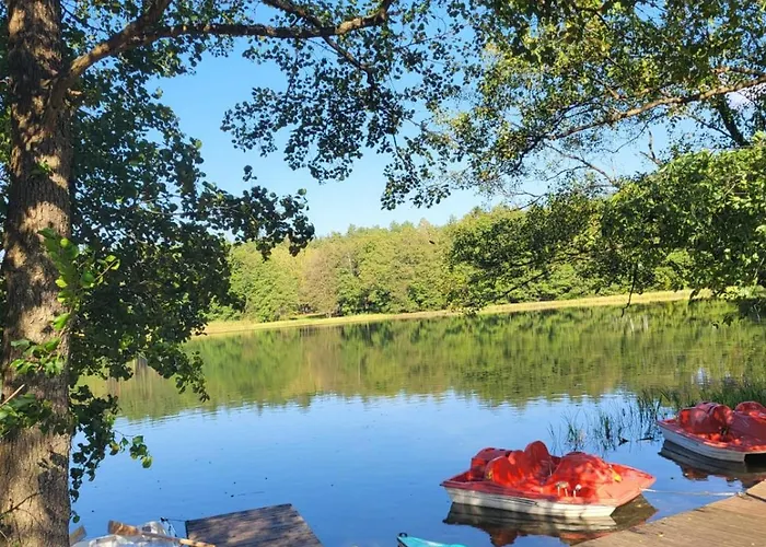Kaszubskie Zacisze Dom Nad Jeziorem, Sauna, Balia Ogrodowa וילה Lipusz